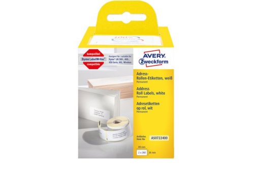 Etikett AVERY 89x36mm p rulle 520/FP