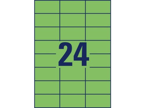 Etikett AVERY 70x37mm Grn 2400st/fp
