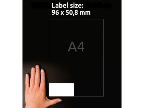 Etikett AVERY 96x50,8mm Avtagbar 240st/fp