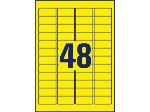 Etikett AVERY 45,7x21,2 Gul 960st/fp