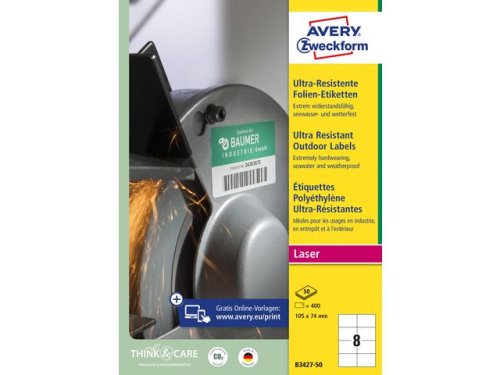 Etikett AVERY 74x105 WH 400/FP