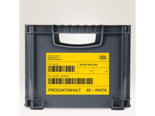 Etikett AVERY 210x148mm gul 40/fp