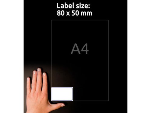Etikett AVERY Namn bl 80x50mm 200/FP