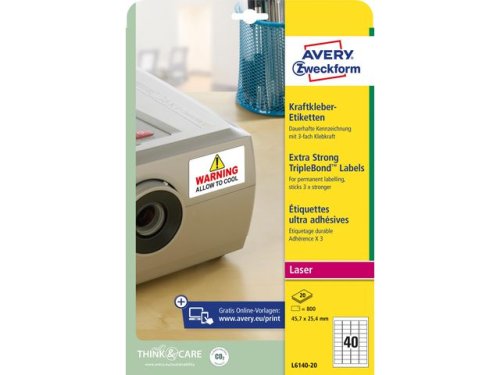 Etikett AVERY 457x254WH 800/FP