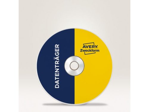 Etikett AVERY CD laser/inkjet 50st/fp