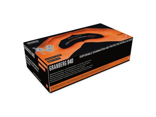 Nitrilhandske 114.940 orange S 100/FP