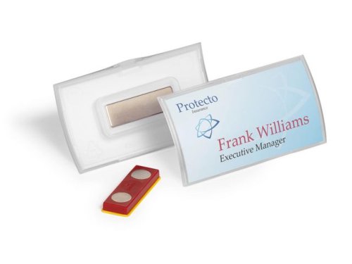 Namnskylt CLICK FOLD rPP 40x75 mm 10/fp