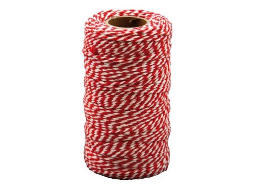 Bomullssnre 100m x 2mm Rd/vit