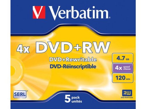 DVD+RW VERBATIM 4,7GB 5/FP