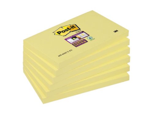 Notes POST-IT SS 76x127mm gul 6/FP