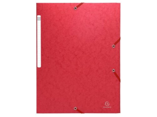 Gummibandsmapp 3-klaff A4 600g rd