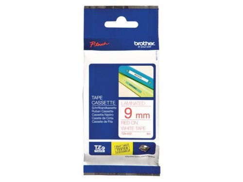 Tape BROTHER TZE222 9mm Rd p Vit 5/fp