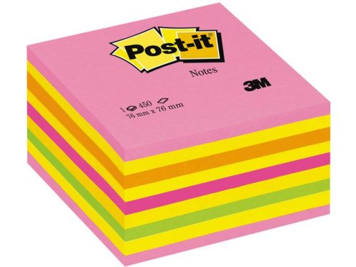 Notes POST-IT kub 76x76 neonfrger