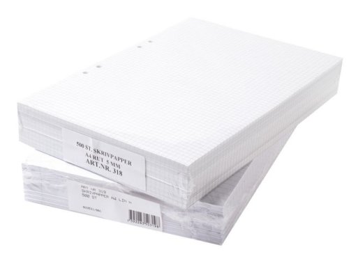 Lsblad A4 rutat 5x5mm hlat 500/fp
