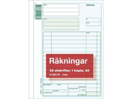 Blankett rkning med kopia A5 50 blad