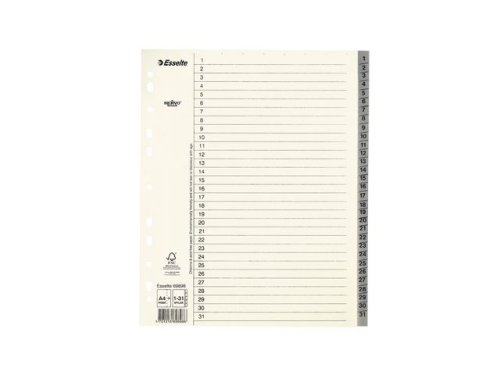 Pappregister Servo System A4+ 1-31 gr