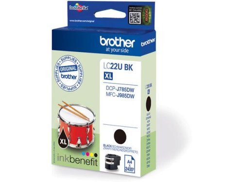 Bläckpatron BROTHER LC22UBK Svart