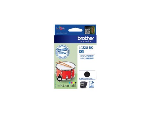 Bläckpatron BROTHER LC22UBK Svart