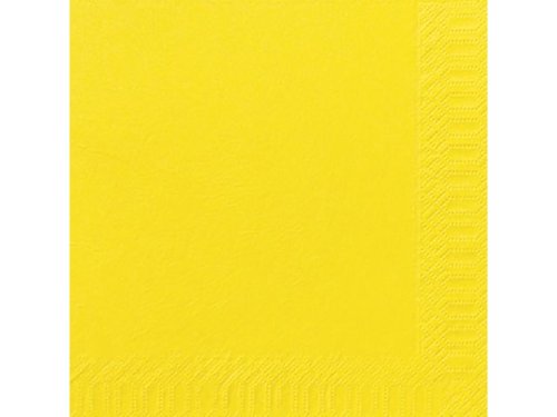 Servett 3-lags 40x40cm gul 125/fp