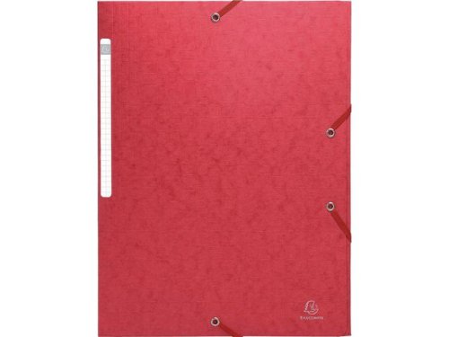 Gummibandsmapp 3-klaff A4 600g rd