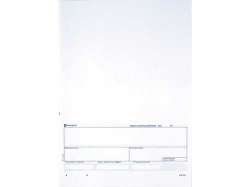 Standardblankett talong Bankgiro 250/FP