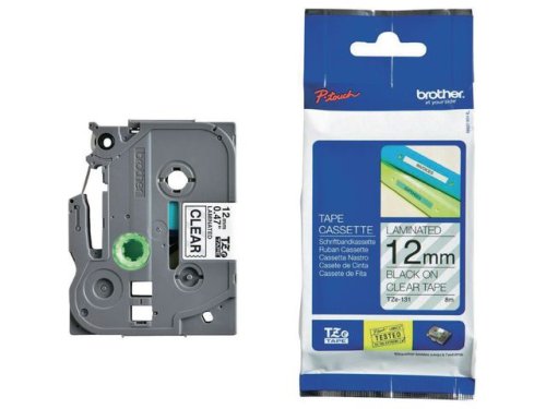 Tape BROTHER TZE131 12mm svart p klar