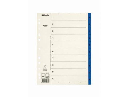 Pappregister Servo A4 1-10 bl flik