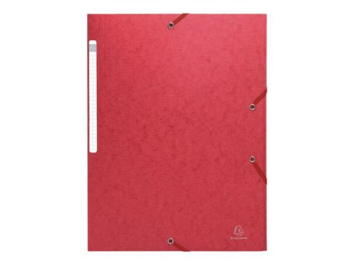 Gummibandsmapp 3-klaff A4 600g rd