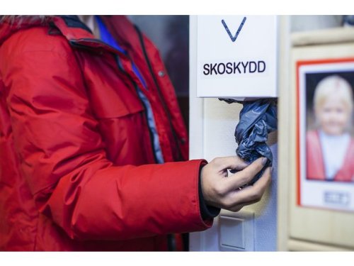 Dispenser fr skoskydd 60x12x16cm vit
