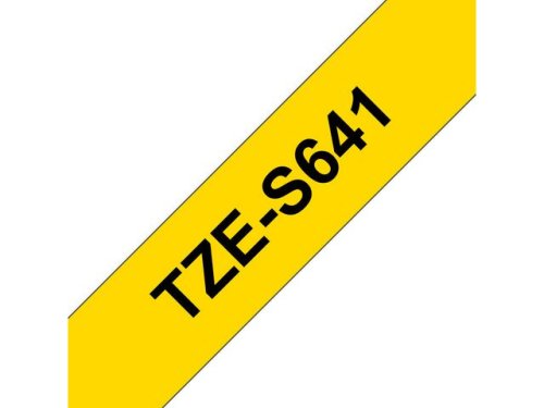 Tape BROTHER TZES641 18mm Svart p Gul