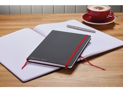 Ant.bok OXFORD Black nRed A5 hard linj