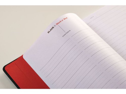 Ant.bok OXFORD Black nRed A5 hard linj