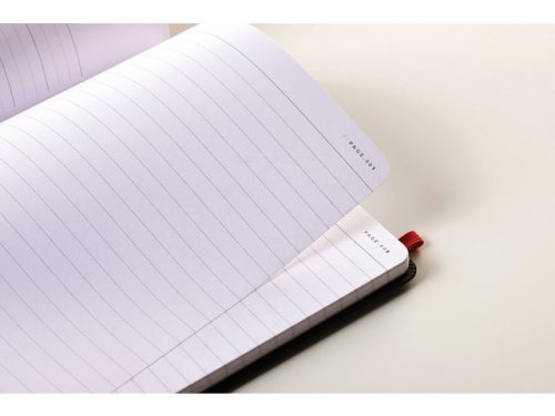 Ant.bok OXFORD Black nRed A5 hard linj