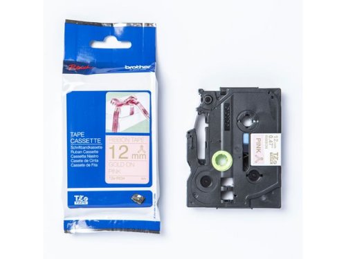 Tape BROTHER TZERE34 12mm Guld p Rosa