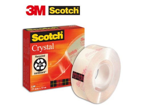Kontorstejp 19mm x 33m SCOTCH Crystal