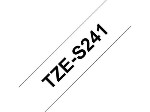 Tape BROTHER TZES241 18mm svart p vit
