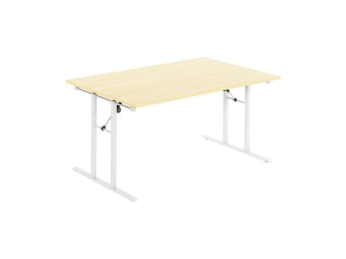 Fllbord 1600x800x730x25 ljus bjrk/vit