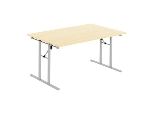 Fllbord 1600x800x730x25 ljus bjrk/silv