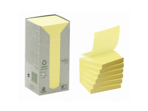 Notes POST-IT Z-block rec 76x76gul 16/F