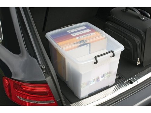 Plastlda STRATA 40L klar med lock PP