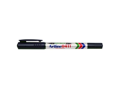 Mrkpenna ARTLINE 041T 2-i-1 rund svart