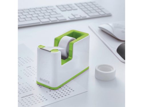 Tejpdispenser m tejp WOW vit/grn