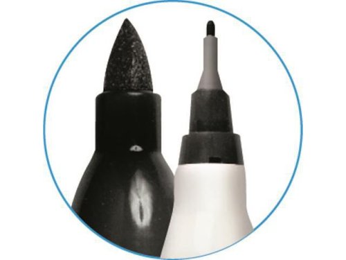 Mrkpenna SHARPIE Twin Tip svart 12/fp