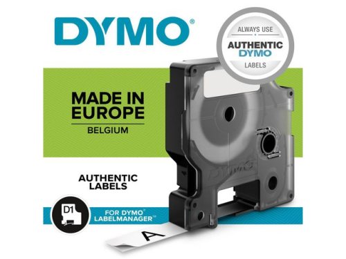Tape DYMO D1 9mm svart p rd