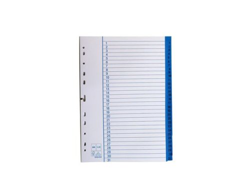 Pappersregister A4 1-31 10st/fp