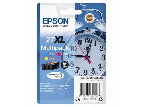 Bläckpatron EPSONC13T27154012 XL CMY3/FP
