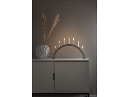 Elljusstake 7 ljus 38,5x59 tr gr/grn