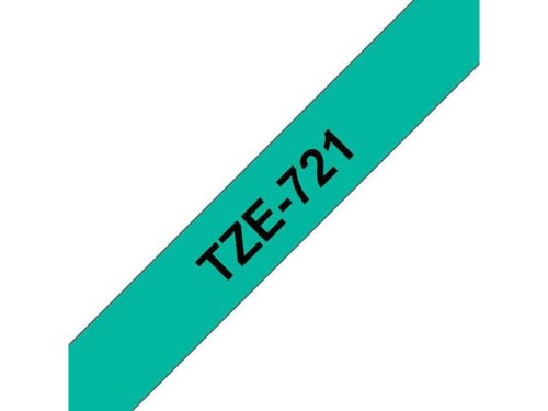 Tape BROTHER TZE721 9mm Svart p Grn