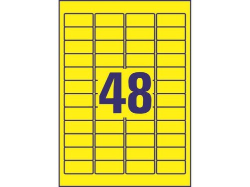 Etikett AVERY 45,7x21,2 Gul 960st/fp