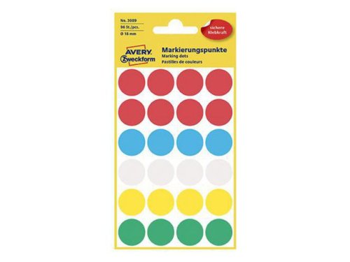Frgkodningsprick AVERY 18mm frg 96/fp